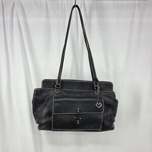 Brighton Black Pebble Leather Toggle Shopper Bag HUGE!